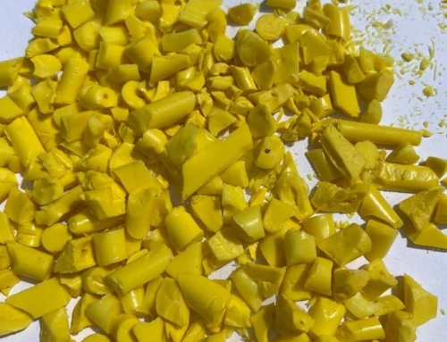Granule plastic galben reciclat